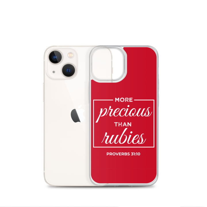 F&H Christian More Precious than Rubies iPhone Case - Faith and Happiness Store