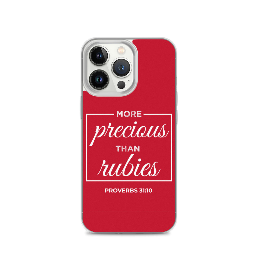 F&H Christian More Precious than Rubies iPhone Case - Faith and Happiness Store