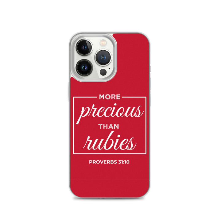 F&H Christian More Precious than Rubies iPhone Case - Faith and Happiness Store