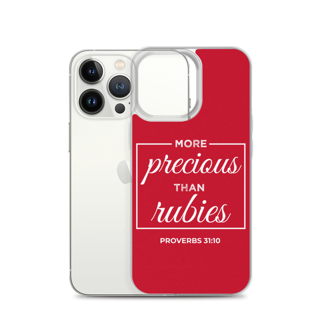 F&H Christian More Precious than Rubies iPhone Case - Faith and Happiness Store