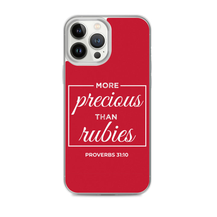 F&H Christian More Precious than Rubies iPhone Case - Faith and Happiness Store