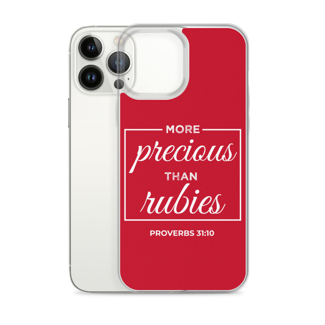 F&H Christian More Precious than Rubies iPhone Case - Faith and Happiness Store
