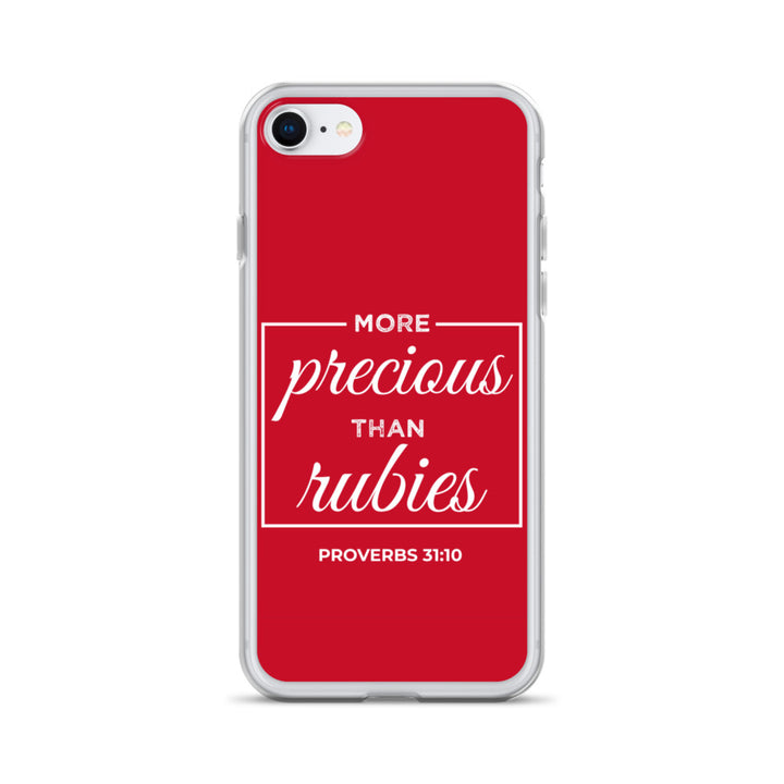 F&H Christian More Precious than Rubies iPhone Case - Faith and Happiness Store