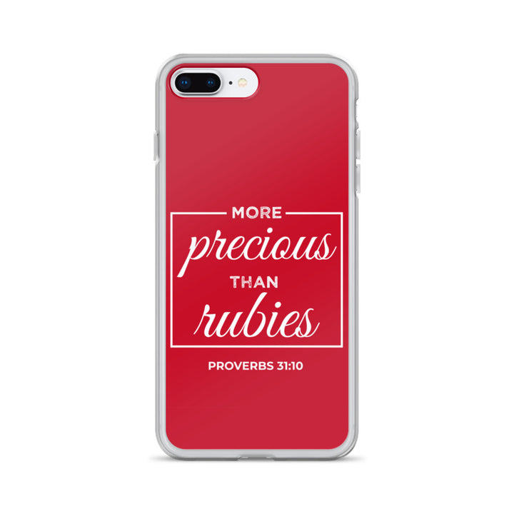 F&H Christian More Precious than Rubies iPhone Case - Faith and Happiness Store