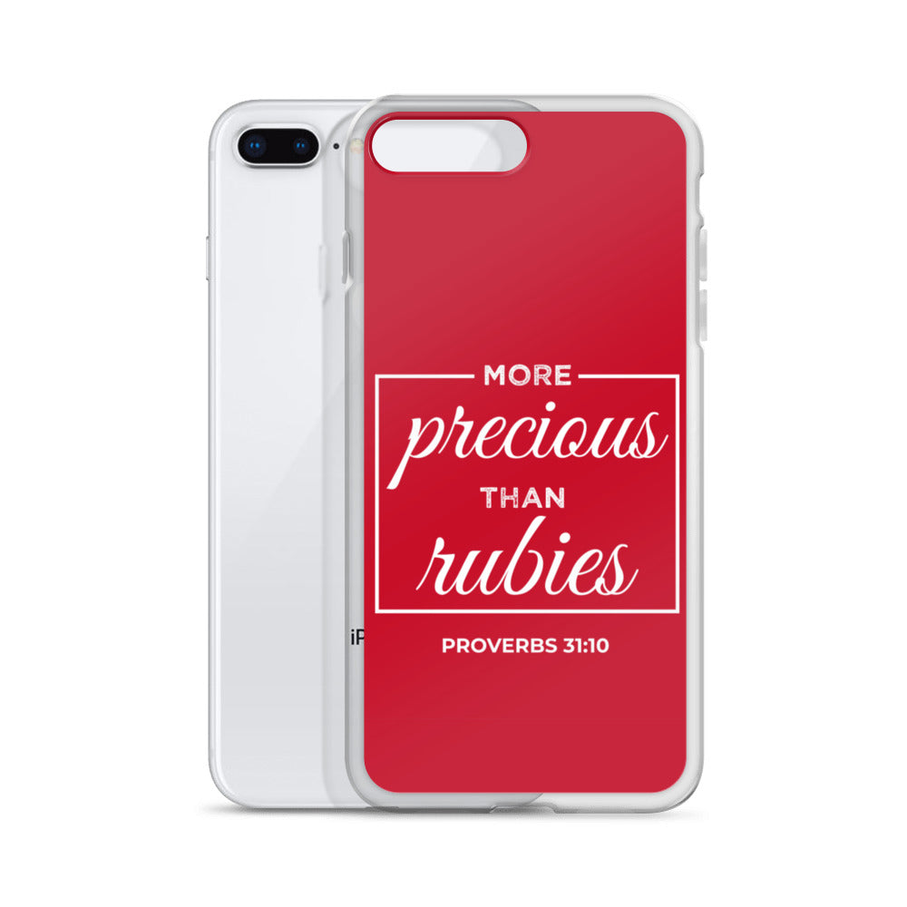 F&H Christian More Precious than Rubies iPhone Case - Faith and Happiness Store