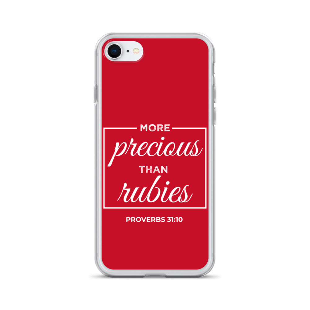 F&H Christian More Precious than Rubies iPhone Case - Faith and Happiness Store