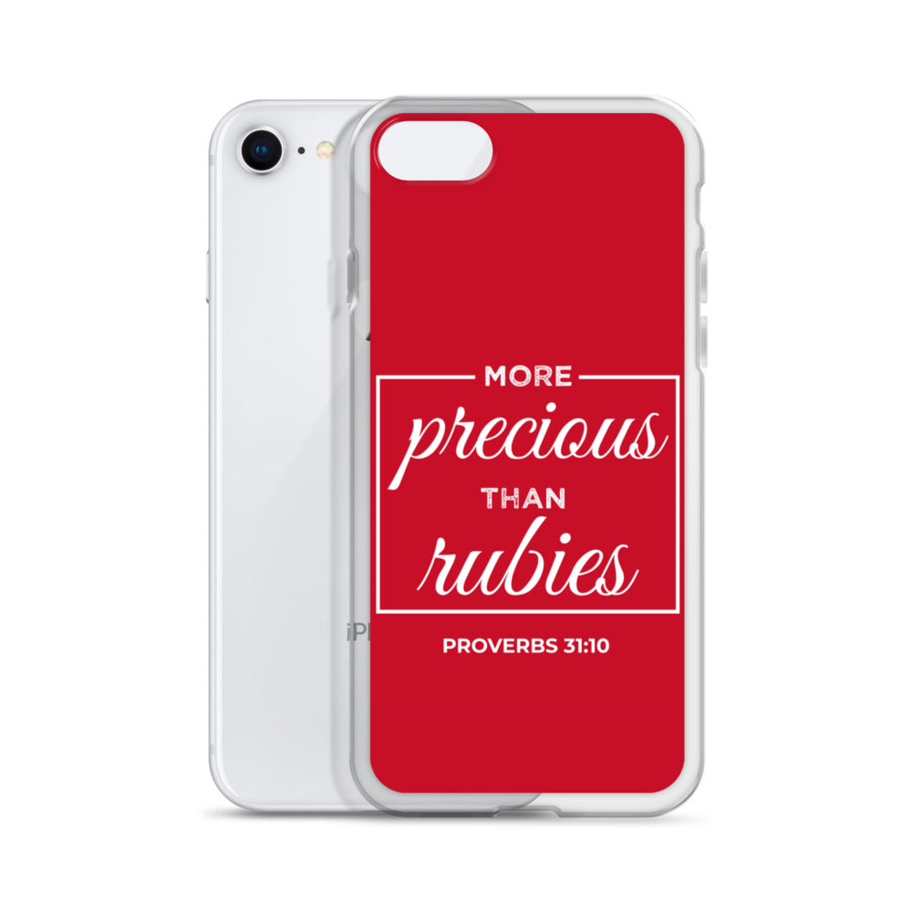 F&H Christian More Precious than Rubies iPhone Case - Faith and Happiness Store