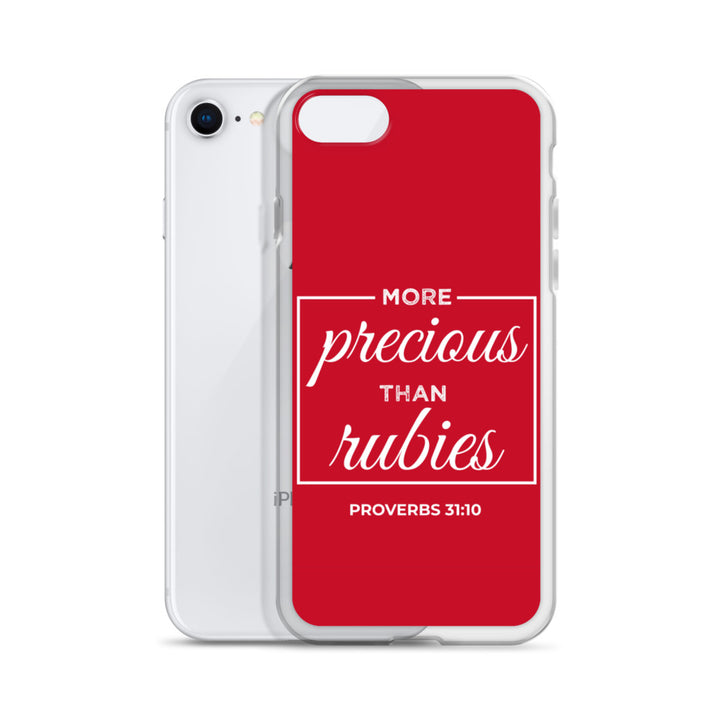 F&H Christian More Precious than Rubies iPhone Case - Faith and Happiness Store