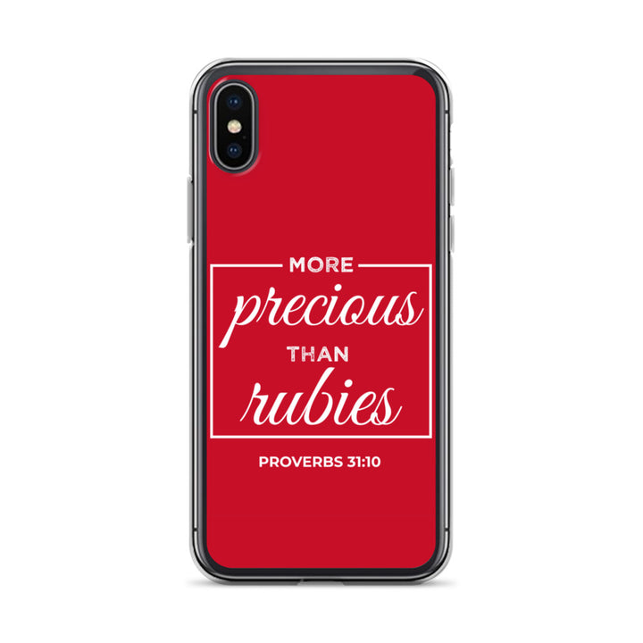F&H Christian More Precious than Rubies iPhone Case - Faith and Happiness Store