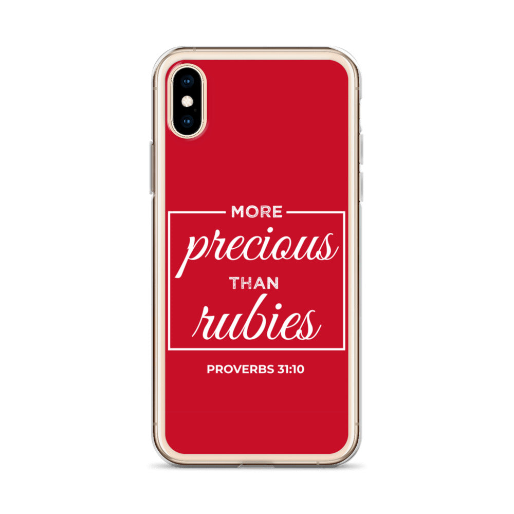 F&H Christian More Precious than Rubies iPhone Case - Faith and Happiness Store