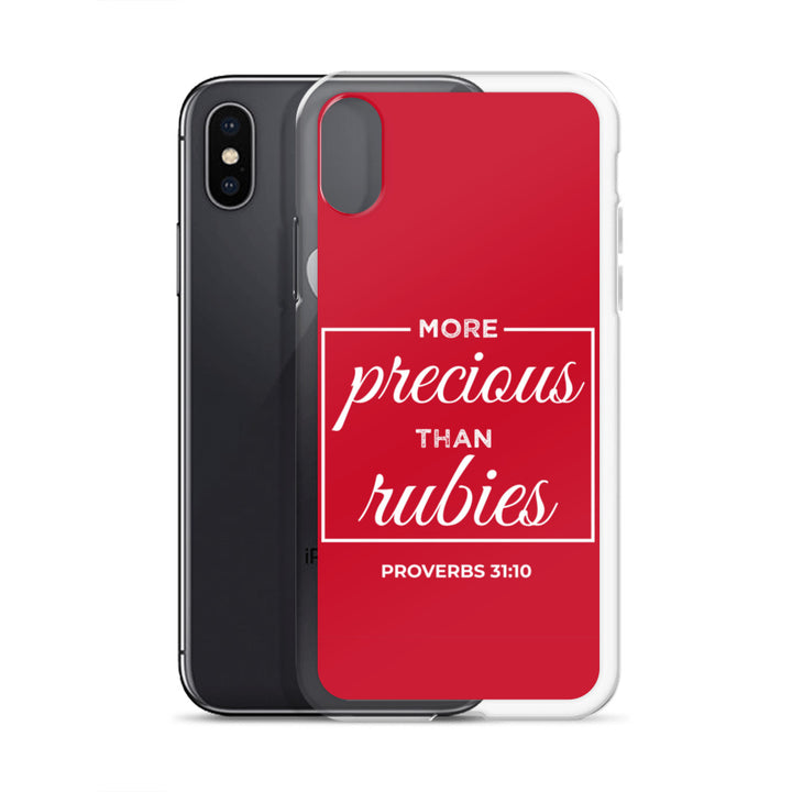 F&H Christian More Precious than Rubies iPhone Case - Faith and Happiness Store
