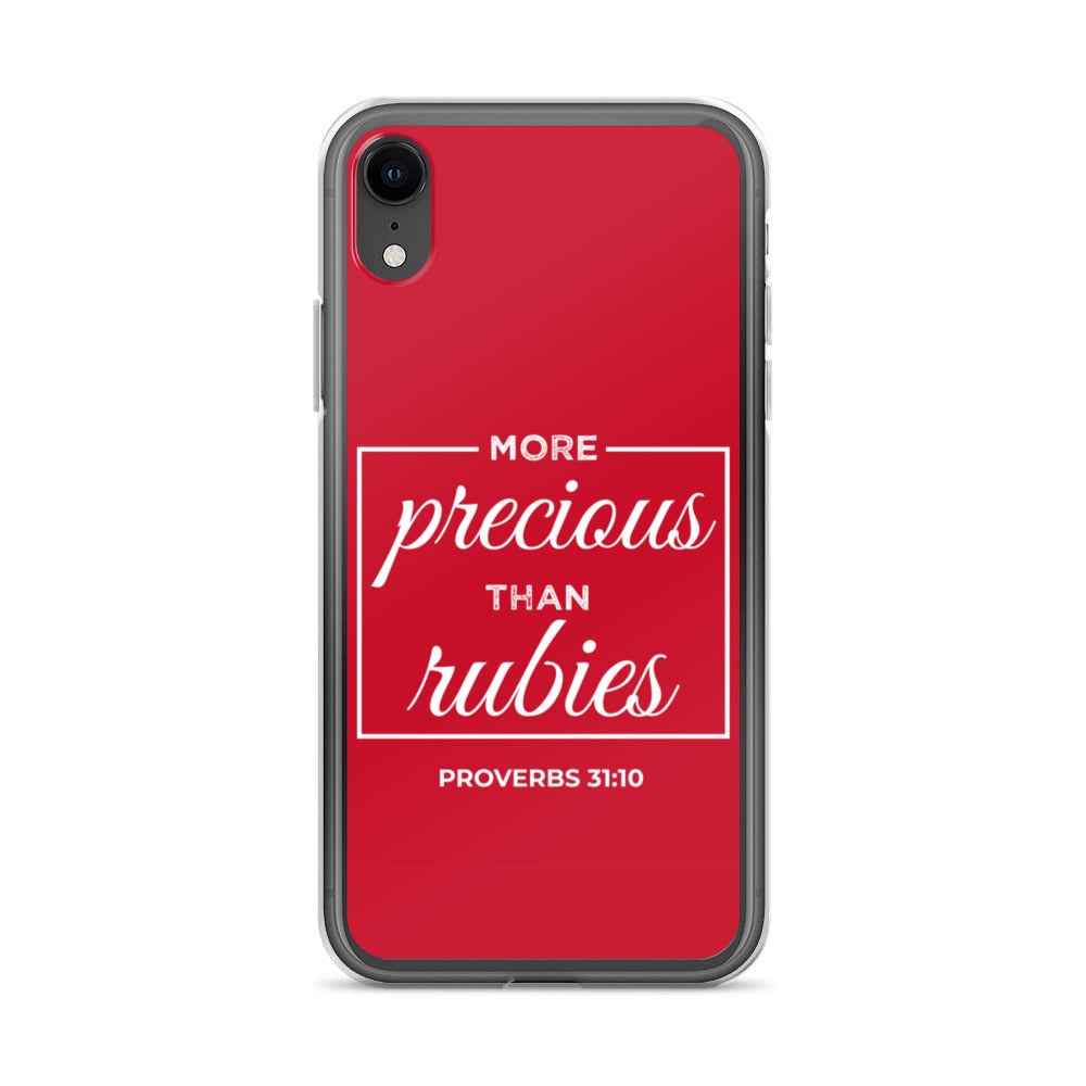 F&H Christian More Precious than Rubies iPhone Case - Faith and Happiness Store