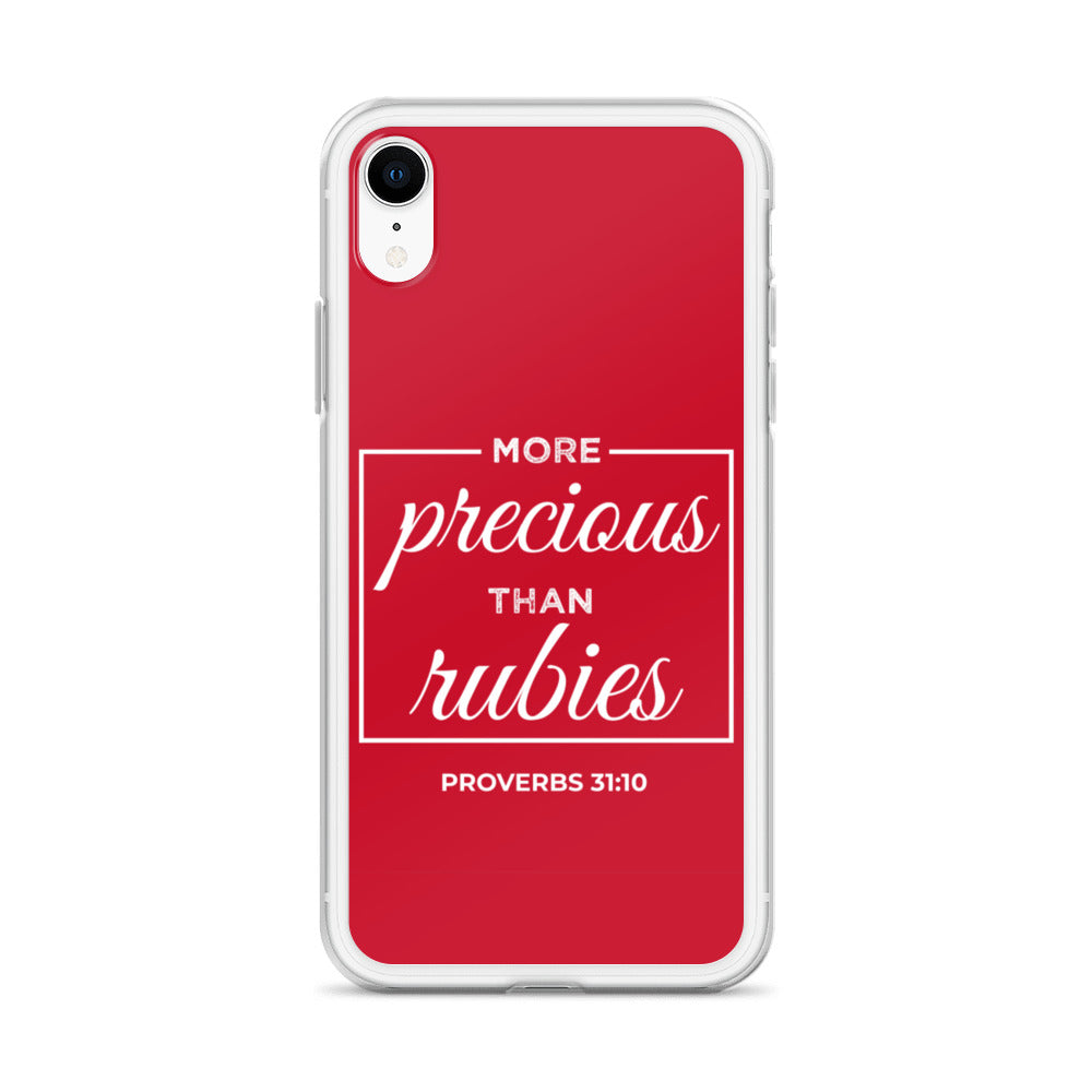 F&H Christian More Precious than Rubies iPhone Case - Faith and Happiness Store