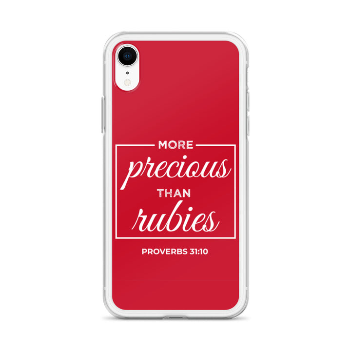 F&H Christian More Precious than Rubies iPhone Case - Faith and Happiness Store
