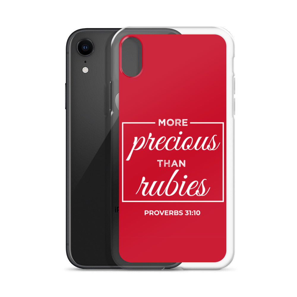 F&H Christian More Precious than Rubies iPhone Case - Faith and Happiness Store