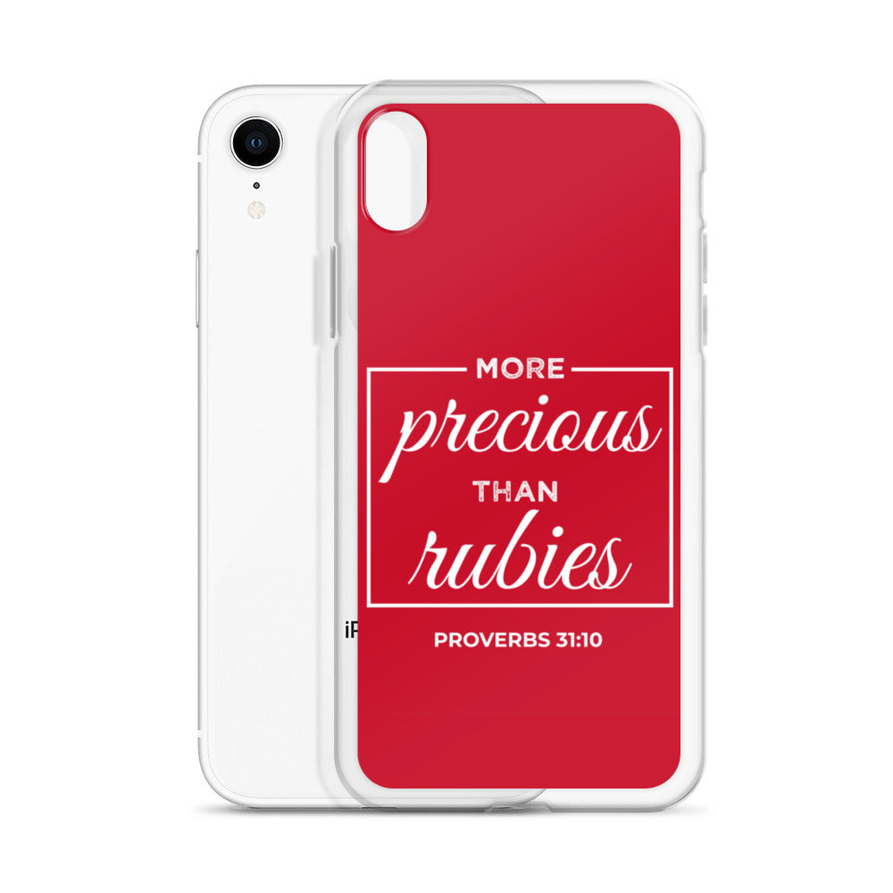 F&H Christian More Precious than Rubies iPhone Case - Faith and Happiness Store