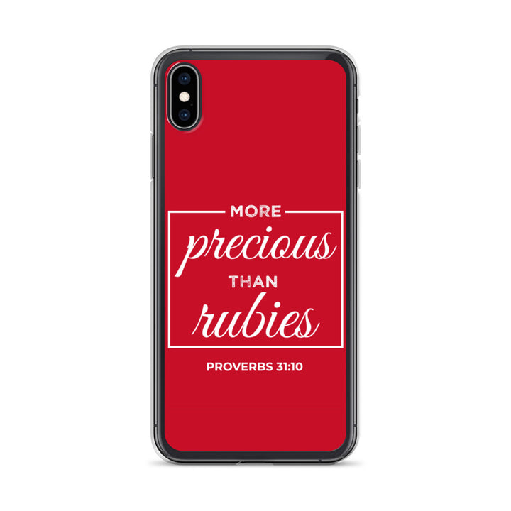 F&H Christian More Precious than Rubies iPhone Case - Faith and Happiness Store