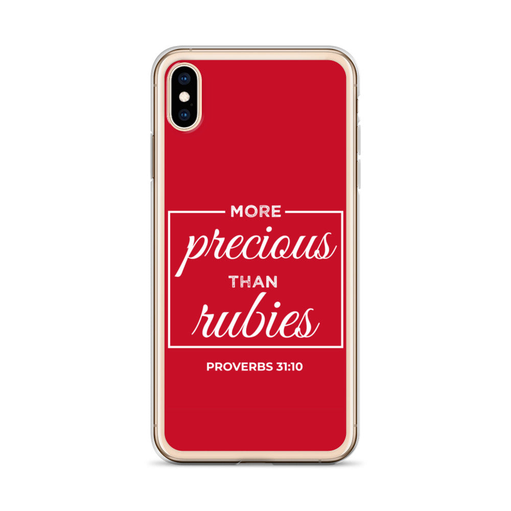 F&H Christian More Precious than Rubies iPhone Case - Faith and Happiness Store