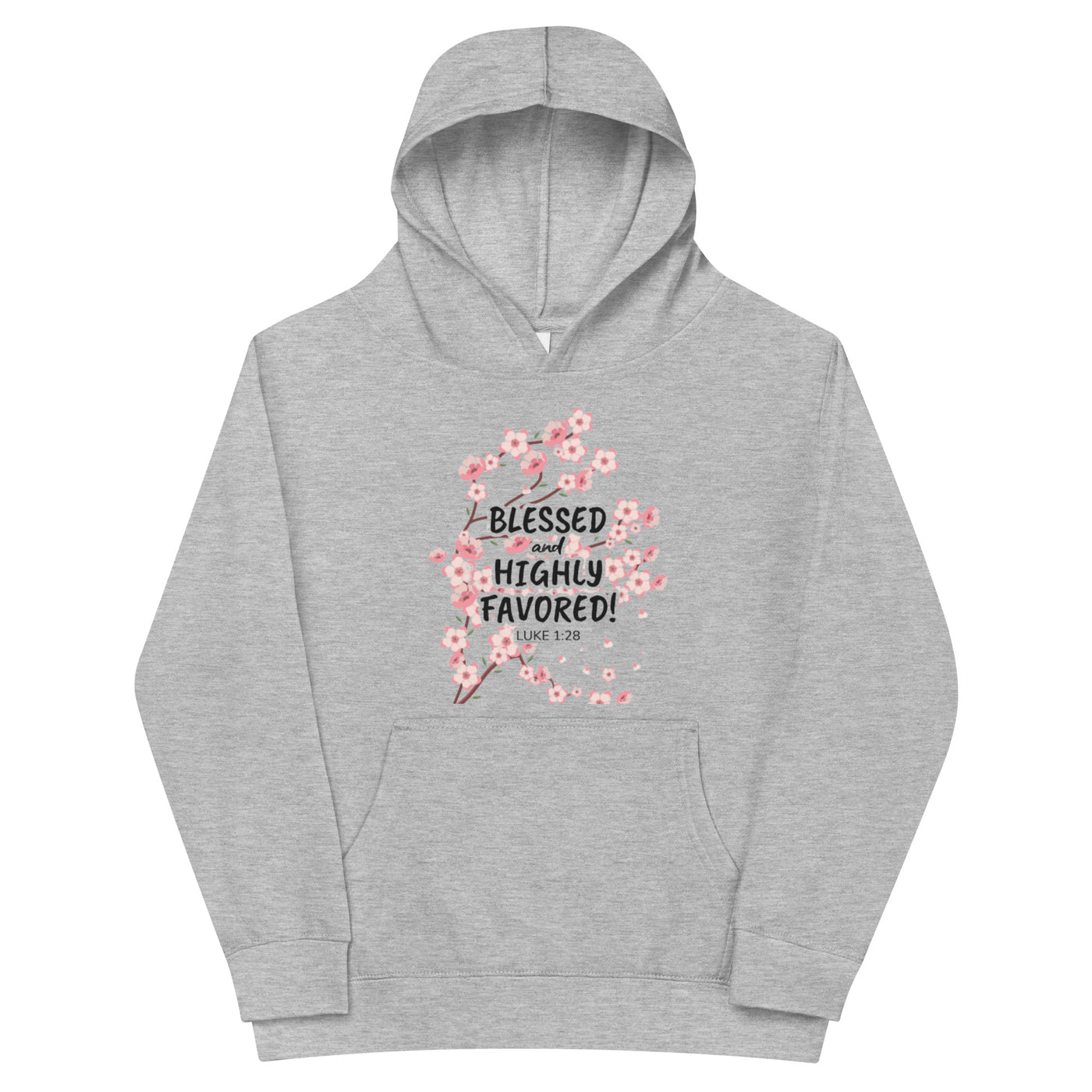 F&H Christian Blessed & Highly Favored Kids Fleece Hoodie - Faith and Happiness Store