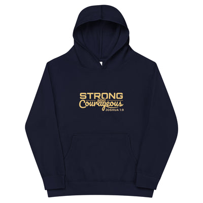 F&H Christian Strong and Courageous Girl's fleece hoodie - Faith and Happiness Store