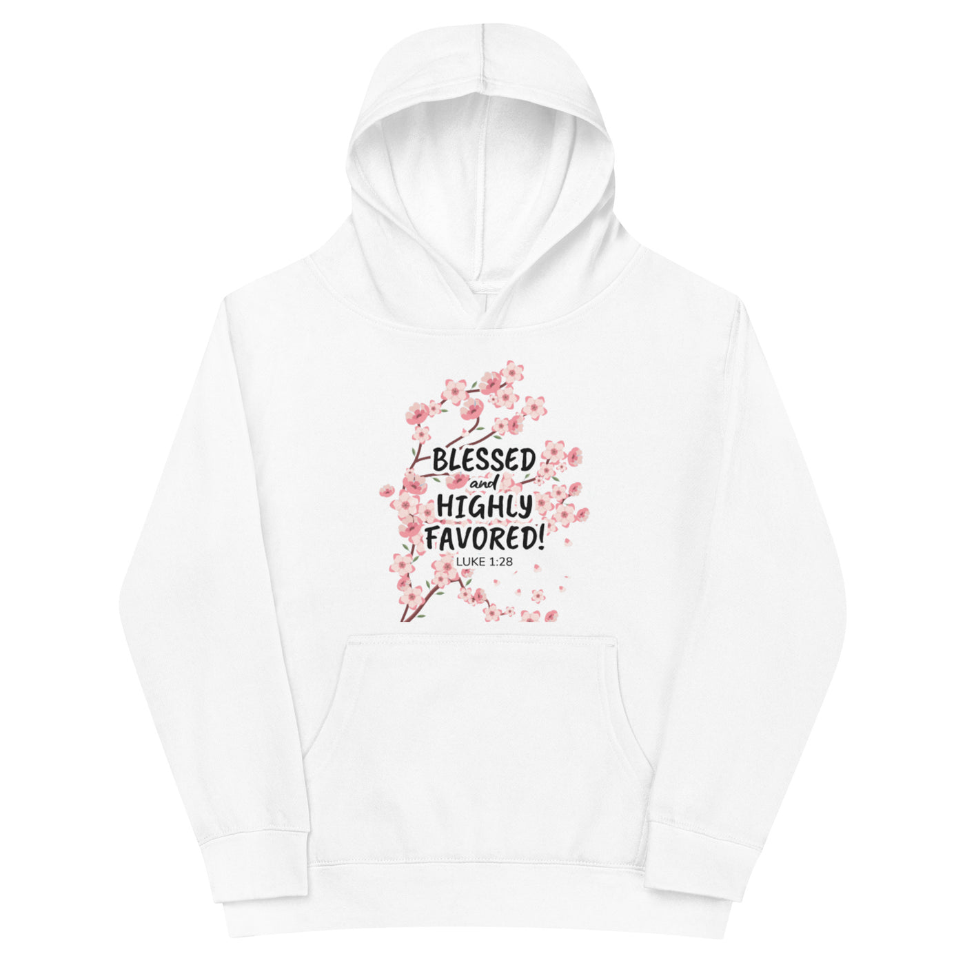 F&H Christian Blessed & Highly Favored Kids Fleece Hoodie - Faith and Happiness Store