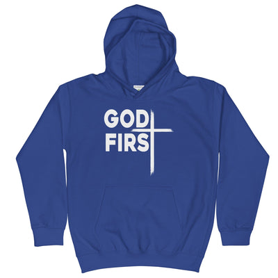 F&H Christian God First Kids Hoodie