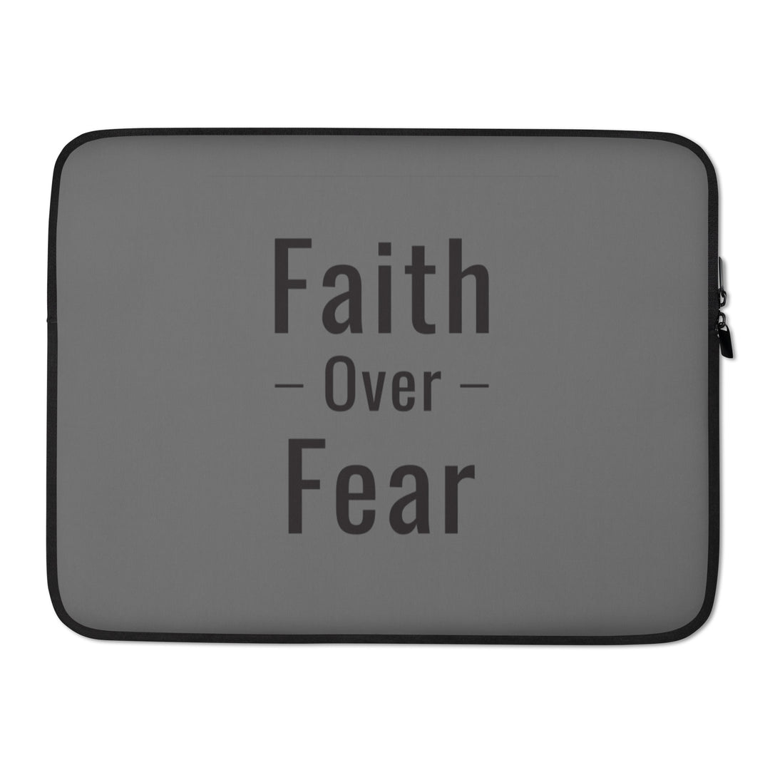 F&H Christian Faith Over Fear Laptop Sleeve - Faith and Happiness Store