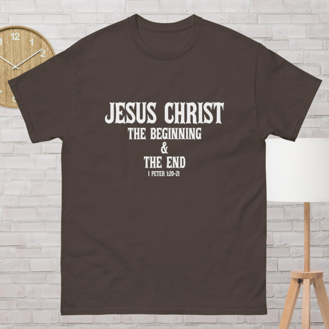 F&H Christian Jesus Christ The Beginning Men's classic tee