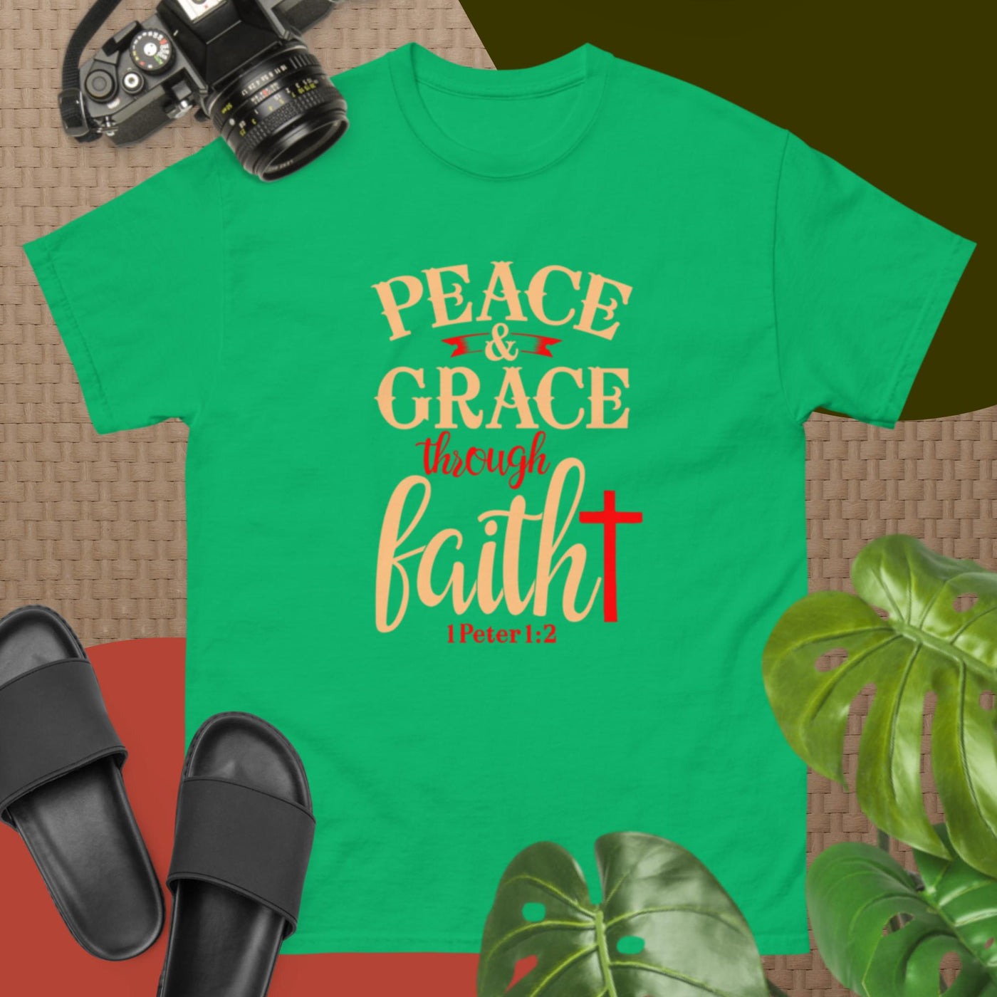 F&H Christian Peace & Grace Through Faith Men's classic tee