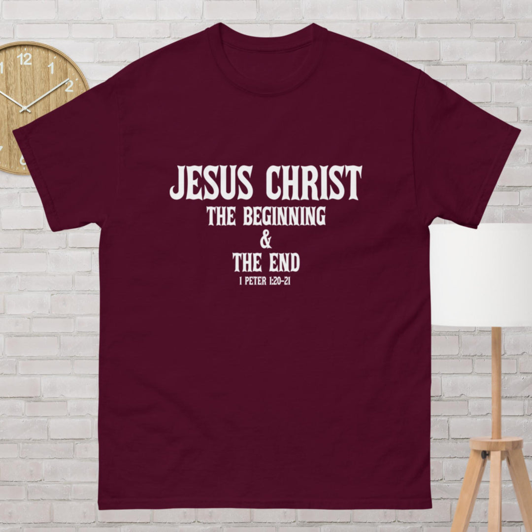 F&H Christian Jesus Christ The Beginning Men's classic tee