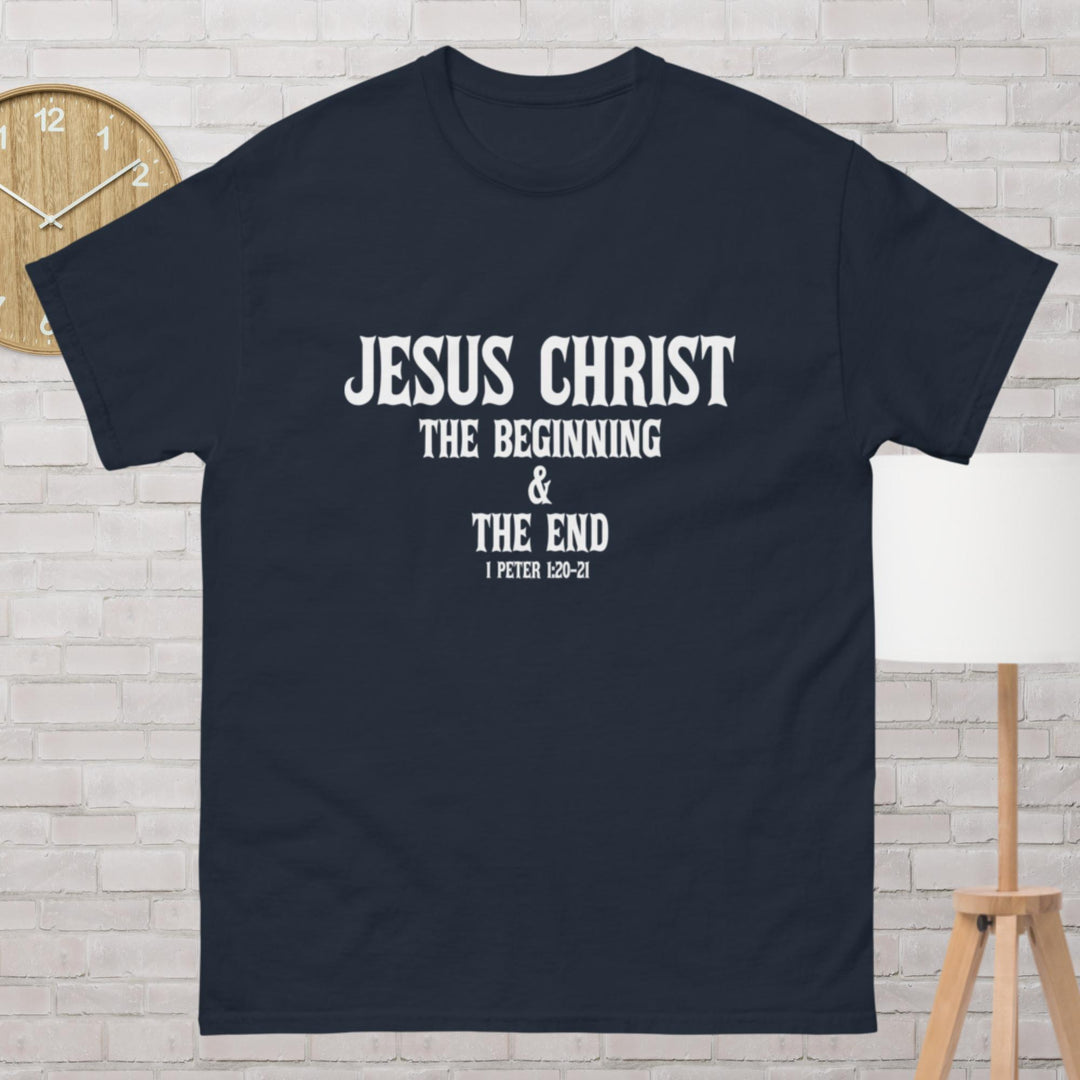F&H Christian Jesus Christ The Beginning Men's classic tee
