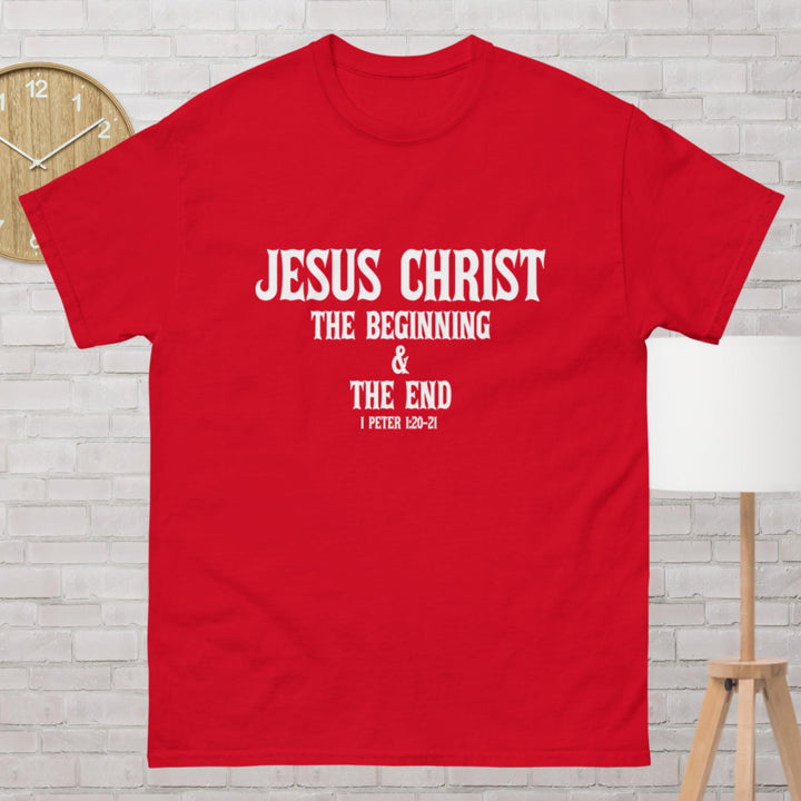 F&H Christian Jesus Christ The Beginning Men's classic tee