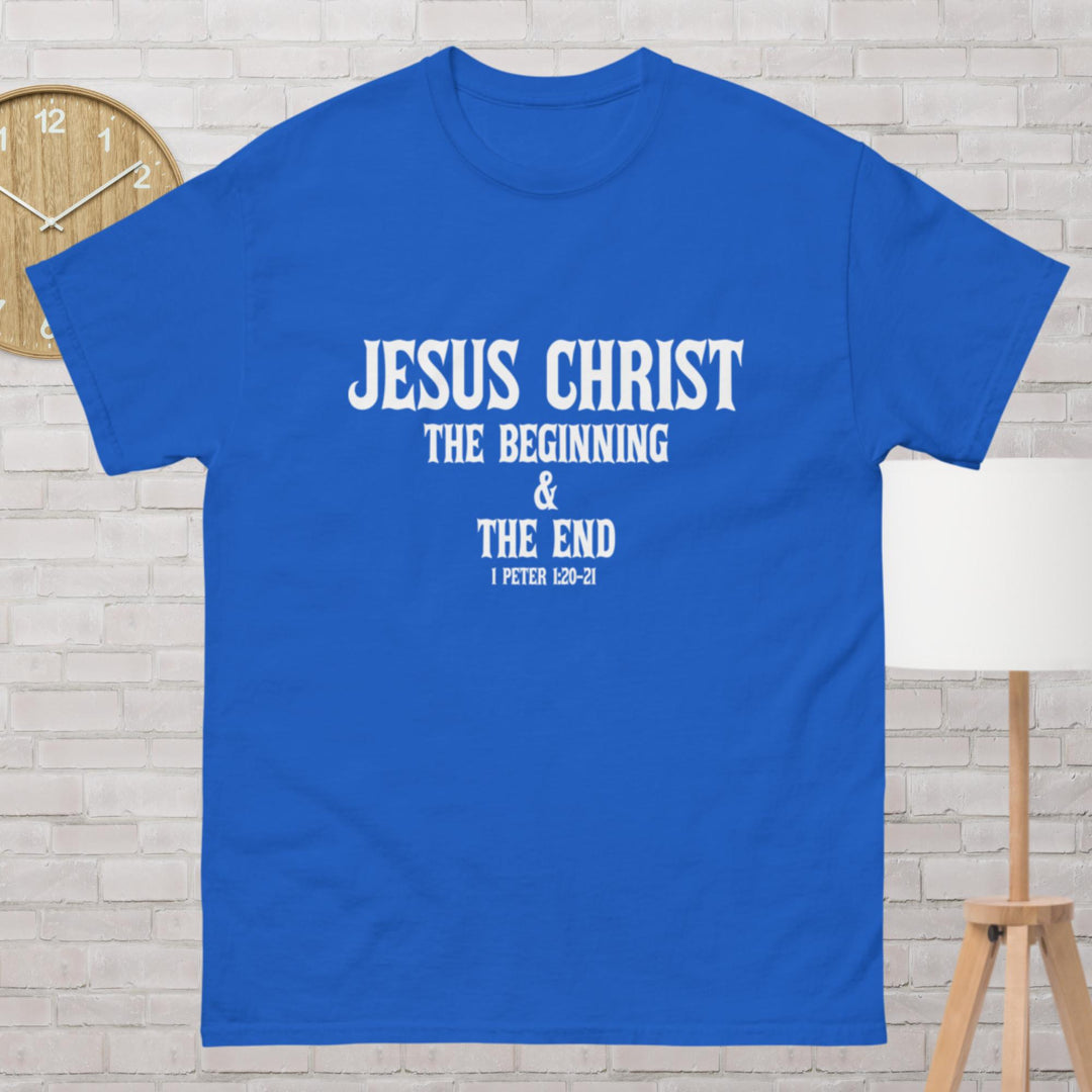 F&H Christian Jesus Christ The Beginning Men's classic tee