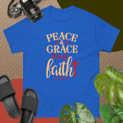 F&H Christian Peace & Grace Through Faith Men's classic tee