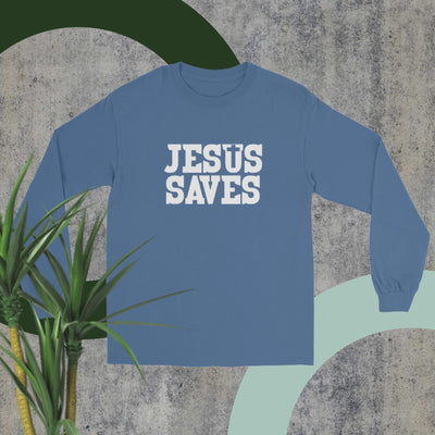 F&H Christian Jesus Saves Men’s Long Sleeve Shirt