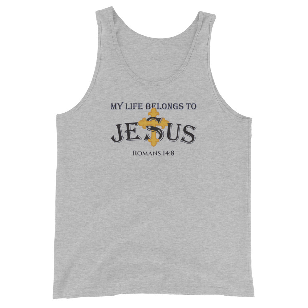 F&H Christian My Life Belong to Jesus Men's Tank Top - Faith and Happiness Store