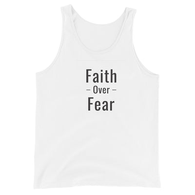 F&H Christian Faith Over Fear Men's Tank Top - Faith and Happiness Store