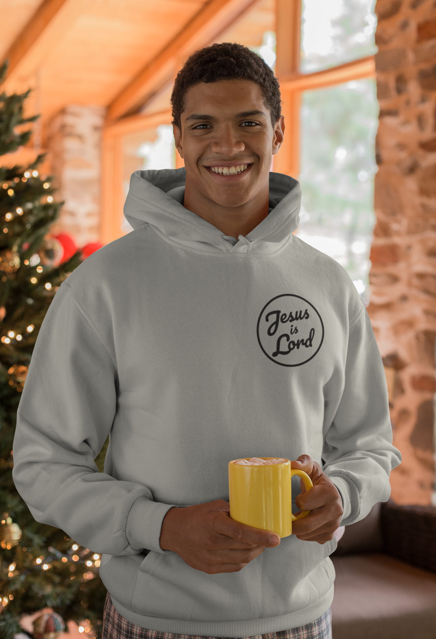 F&H Christian Jesus is Lord Men's Hoodie - Faith and Happiness Store