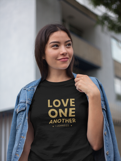 F&H Christian Love One Another Women's Relaxed T-Shirt - Faith and Happiness Store