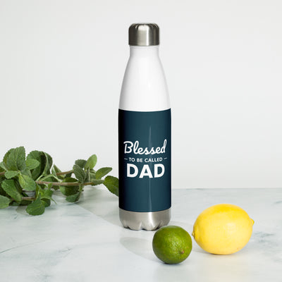 F&H Christian Blessed to Be Called Dad Stainless Steel Water Bottle - Faith and Happiness Store