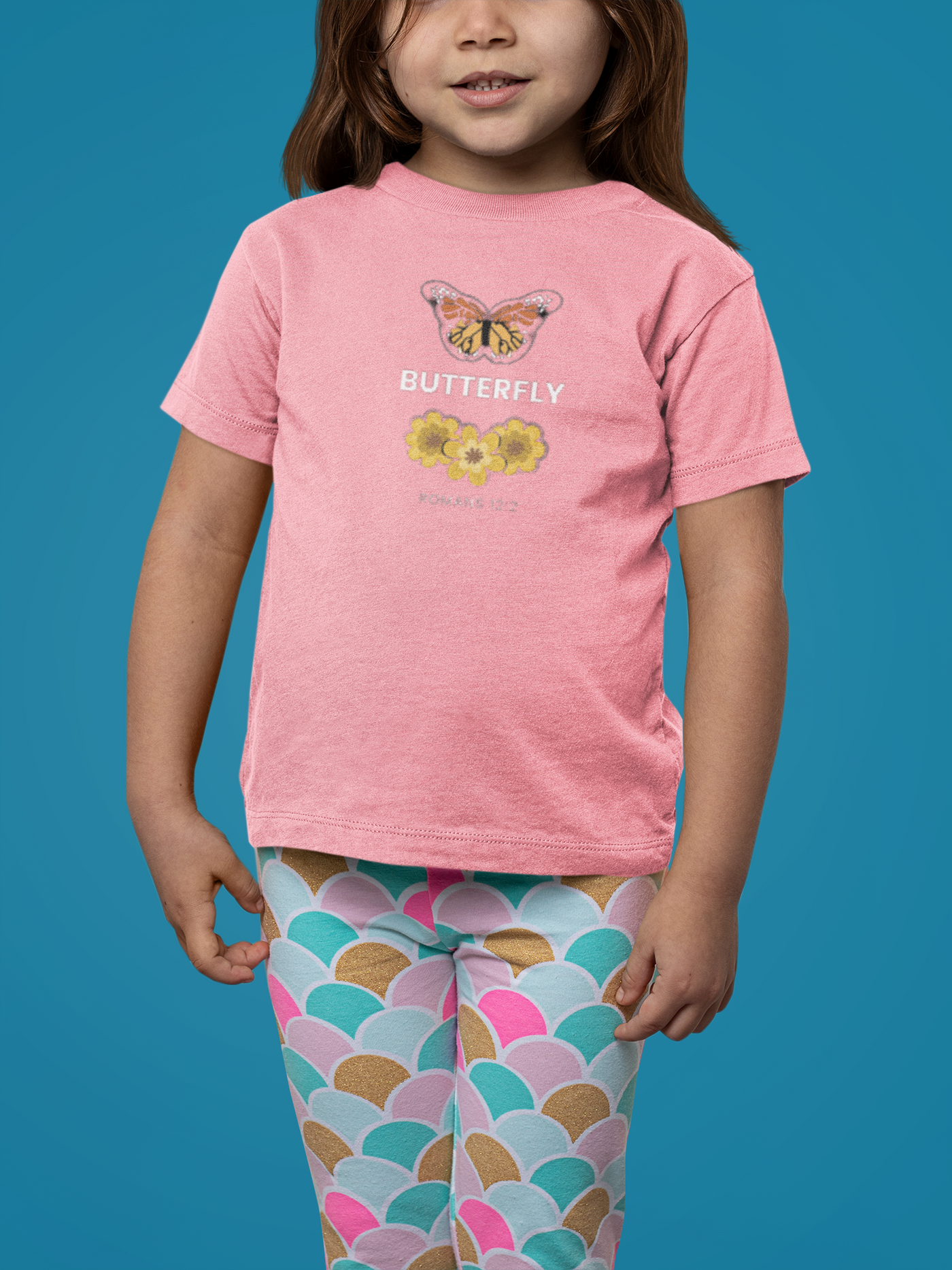 F&H Christian Butterfly Girls Short Sleeve T-Shirt - Faith and Happiness Store