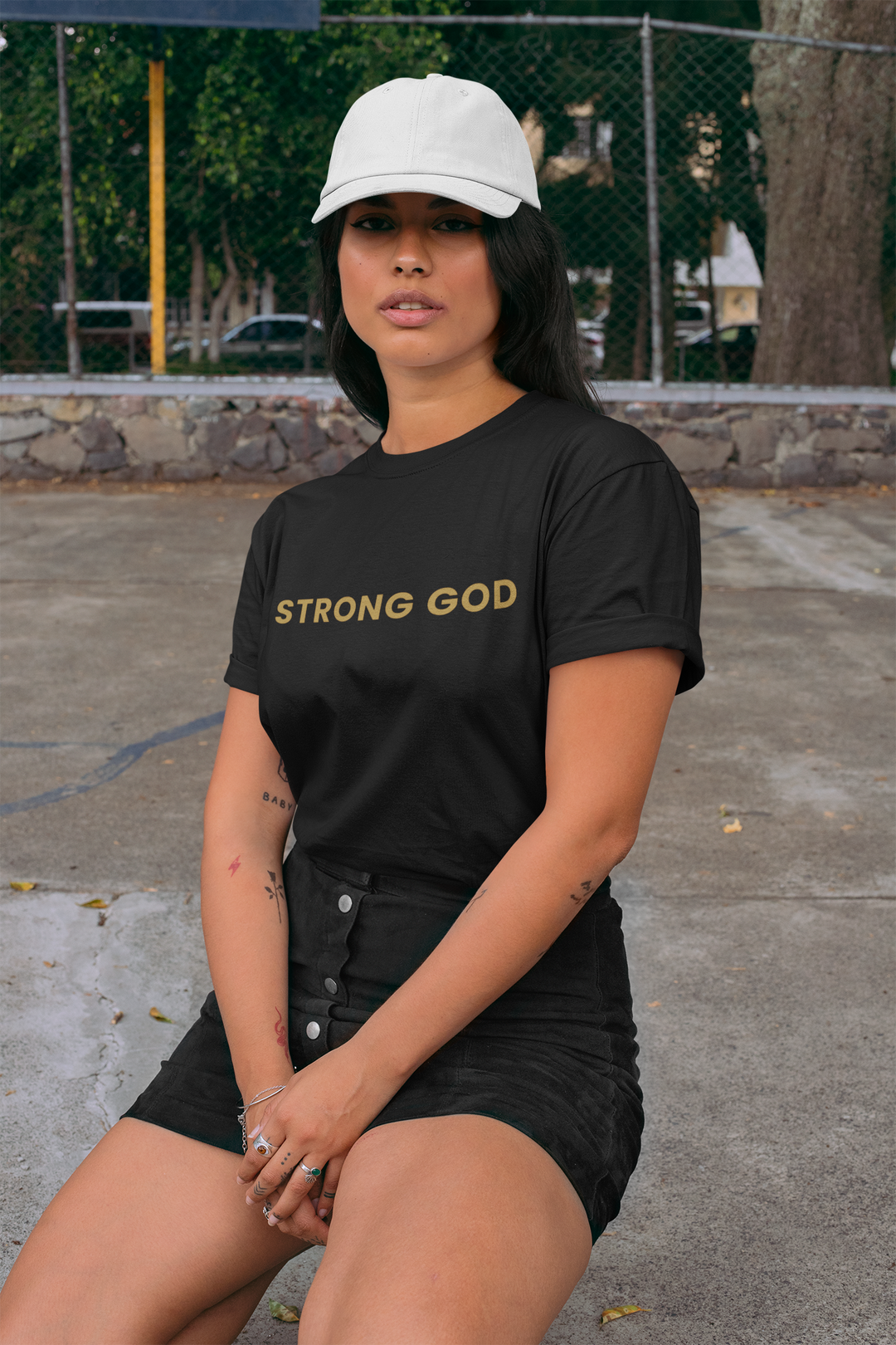 F&H Christian Strong God Women's T-Shirt - Faith and Happiness Store