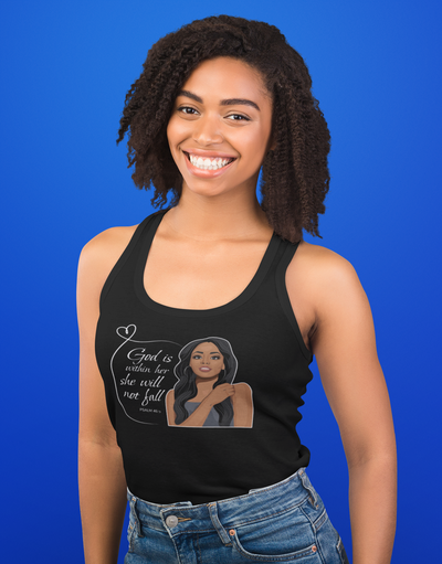 F&H Christian God Is Within Her She Will Not Fail Women's Tank Top - Faith and Happiness Store