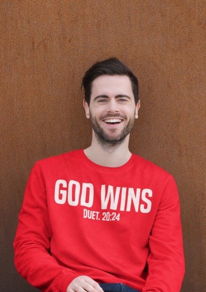 F&H Christian God Wins Mens Sweatshirt