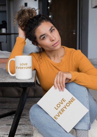 F&H Christian Love Everyone White glossy Mug - Faith and Happiness Store