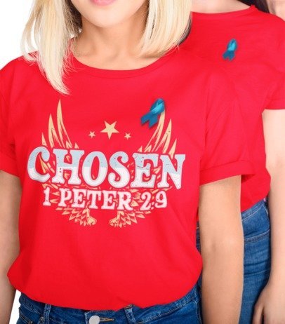 F&H Christian Chosen Blue 1 Peter 2:9 Womens  T-Shirt