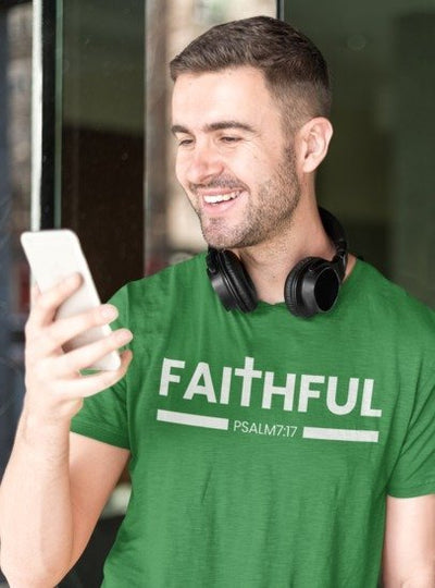 F&H Christian Faithful Psalm 7:17 Mens T-shirt