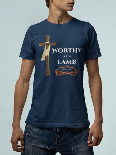 F&H Christian Worthy is the Lamb Revelations 5:12 Men's T-Shirt