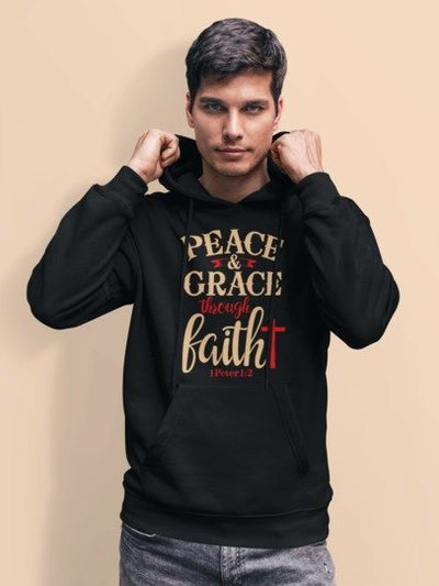 F&H Christian Peace & Grace through Faith Mens Hoodie