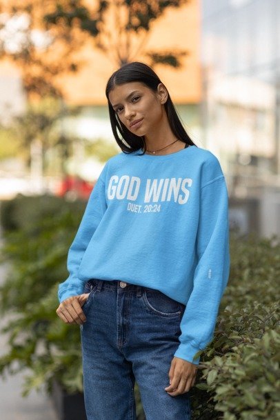 F&H Christian God Wins Womens Sweatshirt